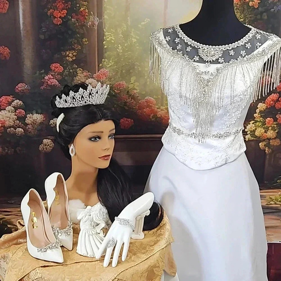 Morning Sunshine is a unique 7pc. one-of-a-kind  Bridal Tiara Ensemble - Picture 10 of 10